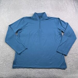 Under Armour Pullover Mens XL Blue Loose Fit Performance Quarter Zip Lightweight